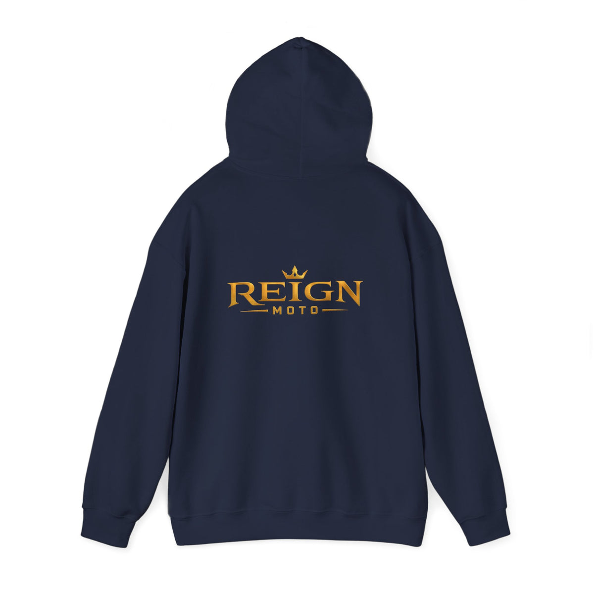 Reign Moto Logo Hoodie — Gold Crest Motorcycle Hoodie