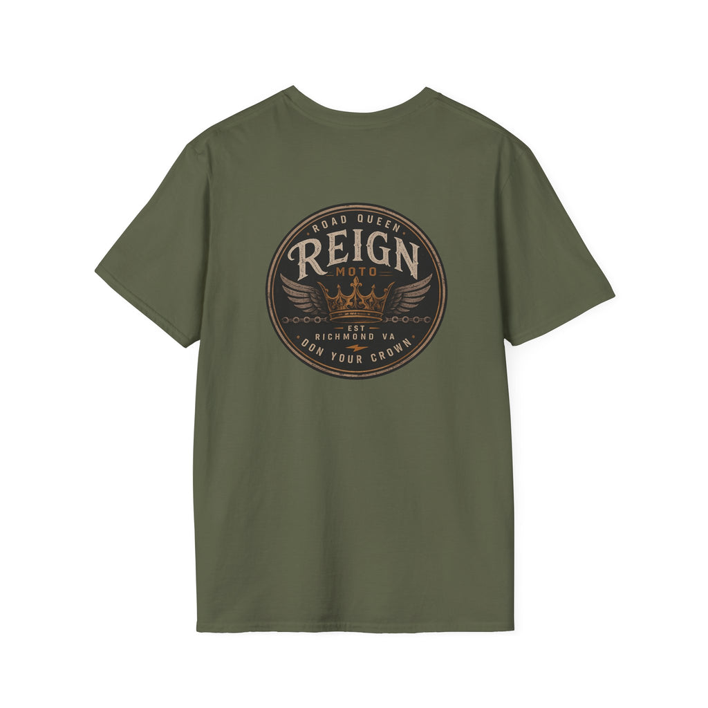 Reign Moto T‑Shirt — Crown Logo Motorcycle Tee