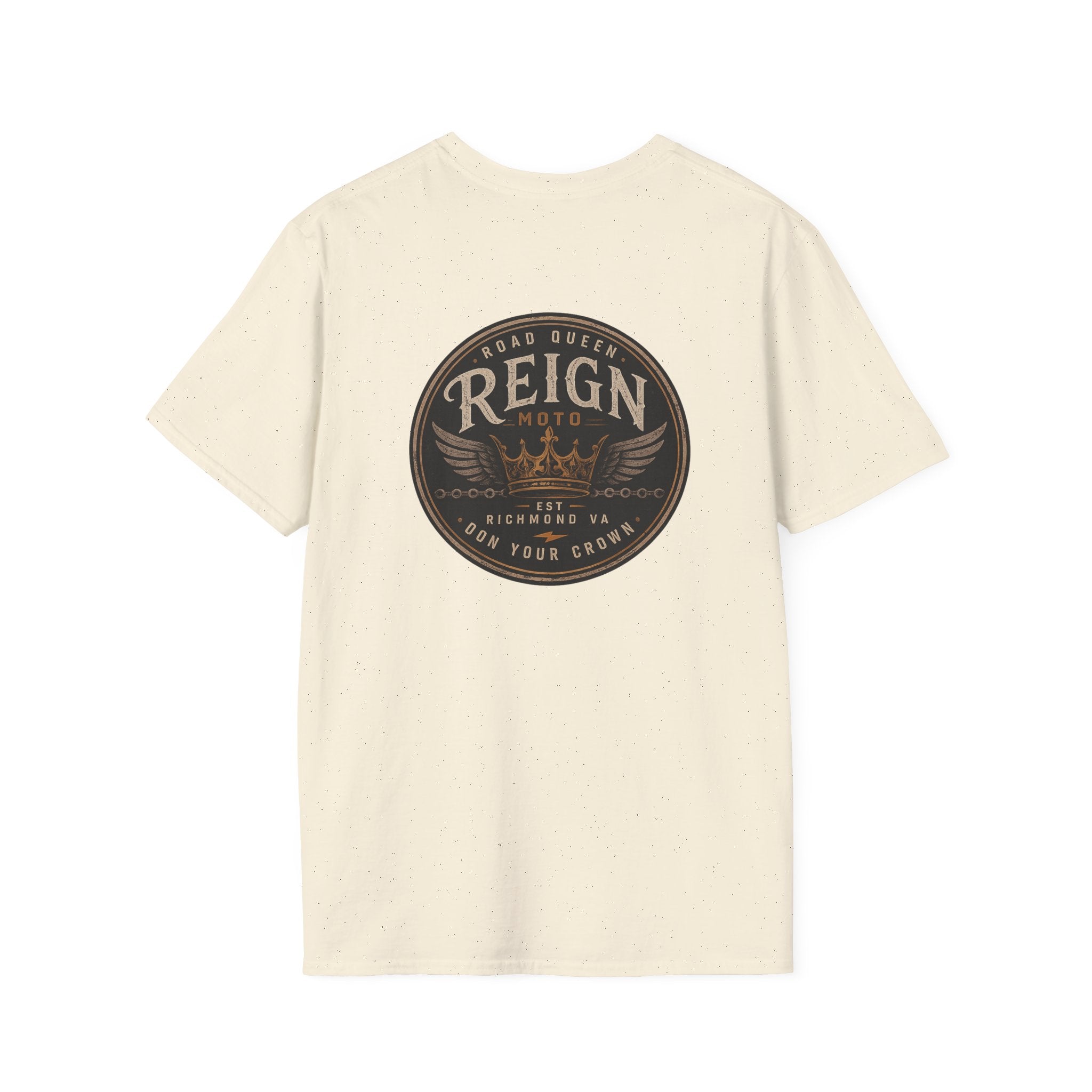 Reign Moto T‑Shirt — Crown Logo Motorcycle Tee
