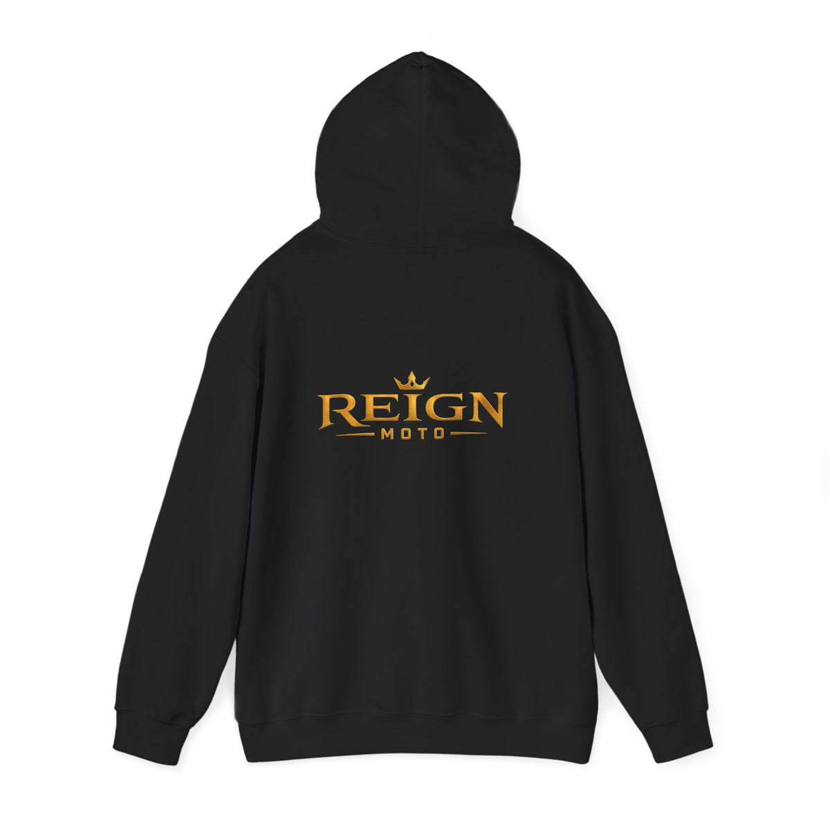 Reign Moto Logo Hoodie — Gold Crest Motorcycle Hoodie