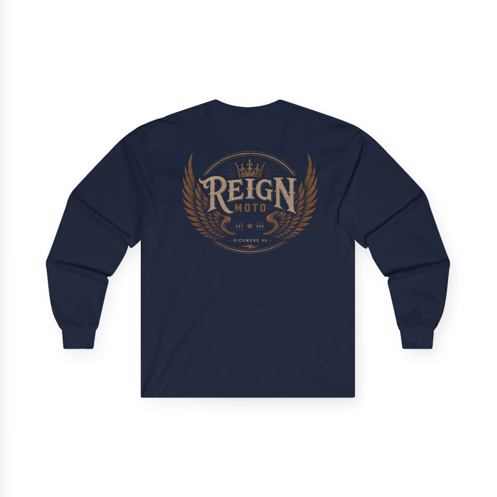 Long Sleeve Tee — Reign Moto Crest Graphic