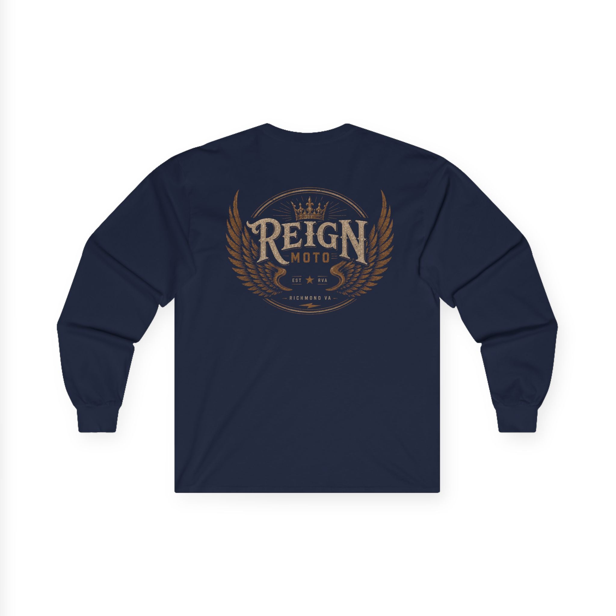 Long Sleeve Tee — Reign Moto Crest Graphic