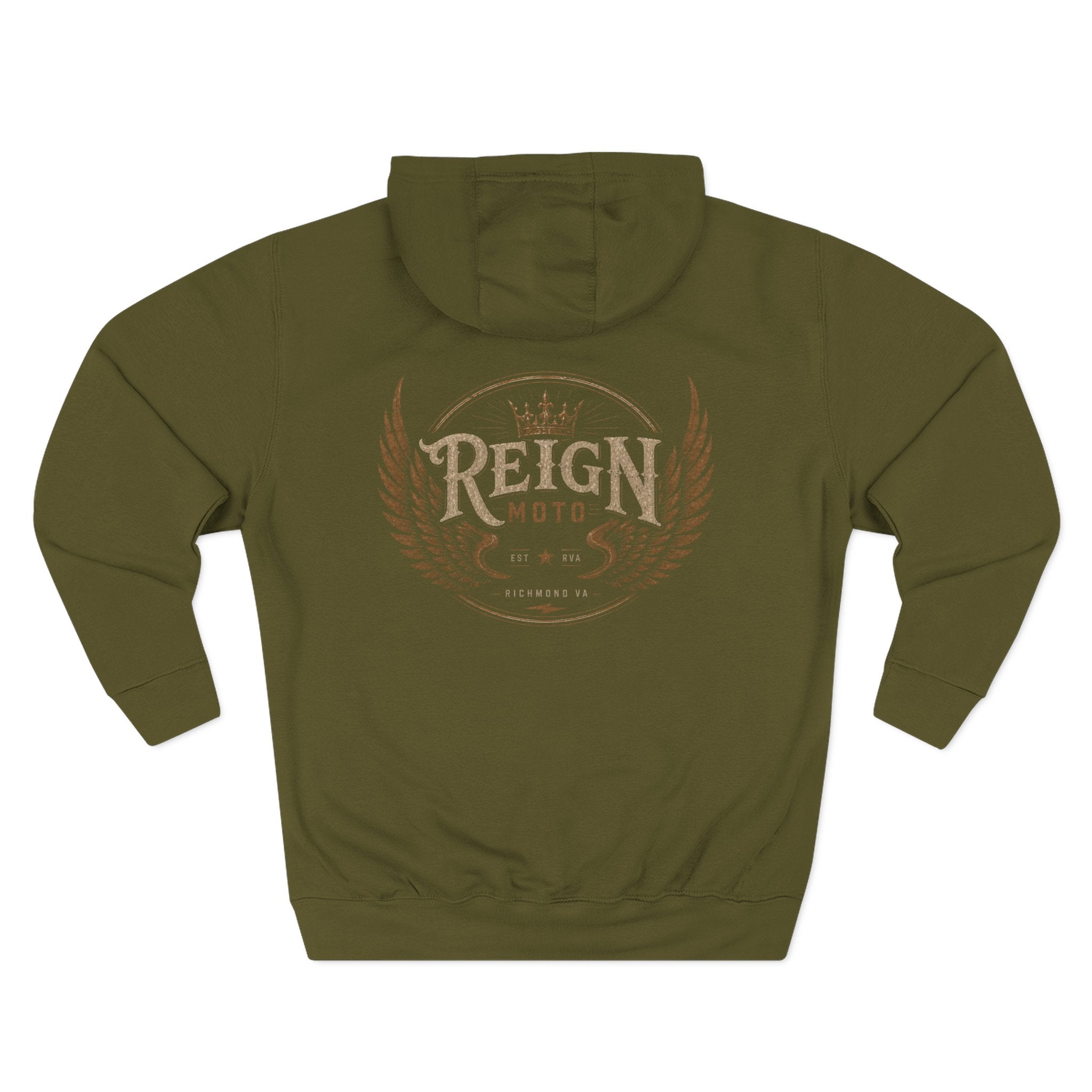 Reign Moto Vintage Crest Hoodie — Motorcycle Club Streetwear