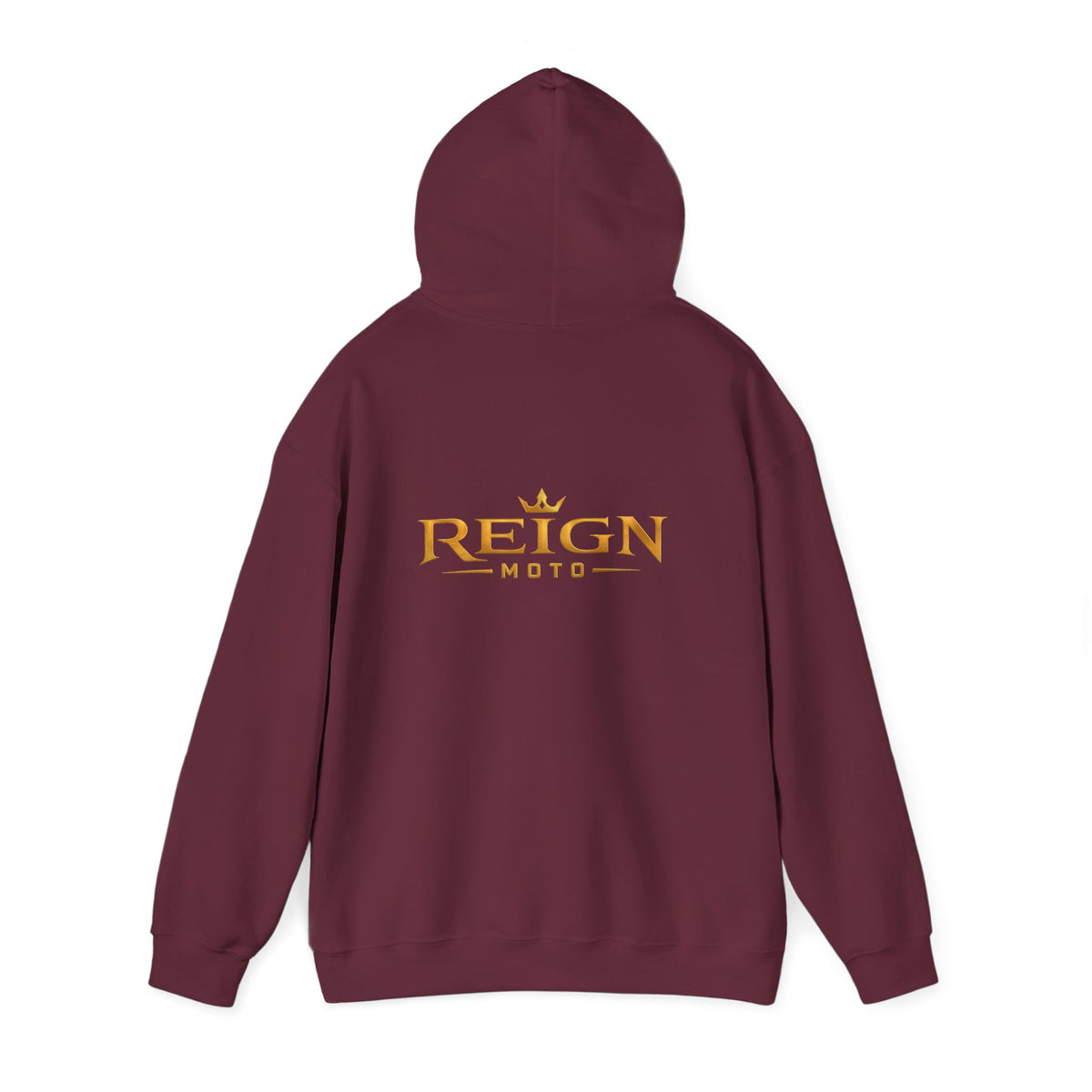 Reign Moto Logo Hoodie — Gold Crest Motorcycle Hoodie