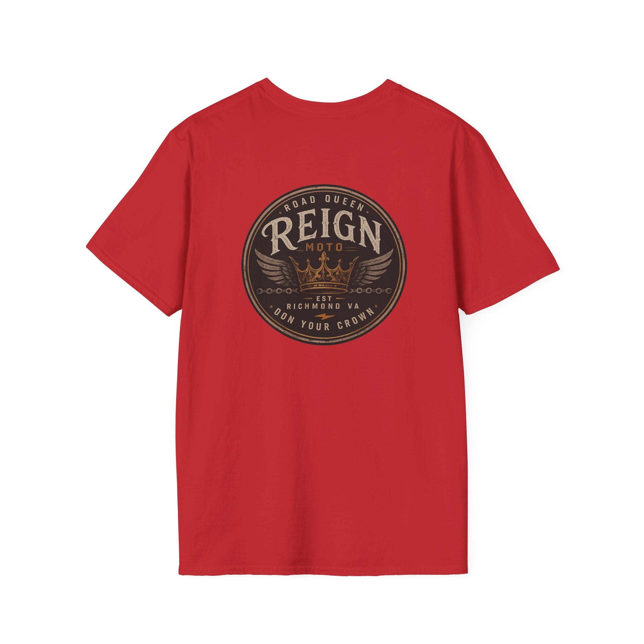 Reign Moto T‑Shirt — Crown Logo Motorcycle Tee