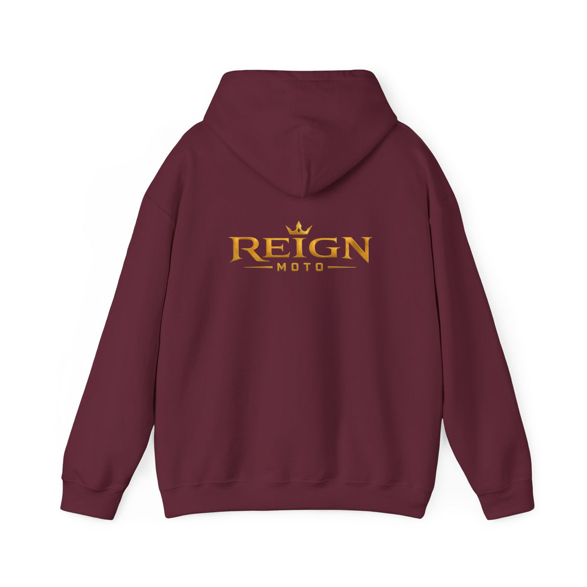 Reign Moto Logo Hoodie — Gold Crest Motorcycle Hoodie