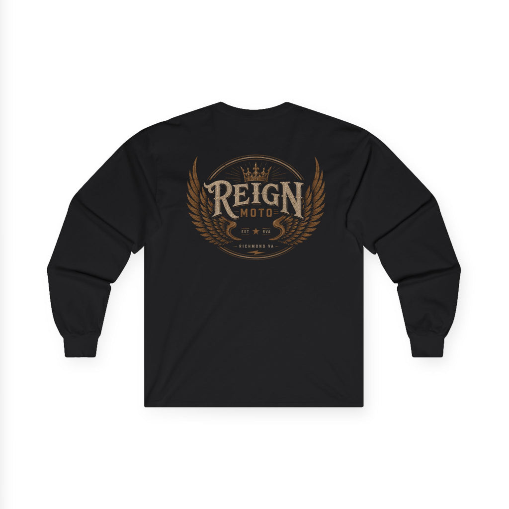 Long Sleeve Tee — Reign Moto Crest Graphic