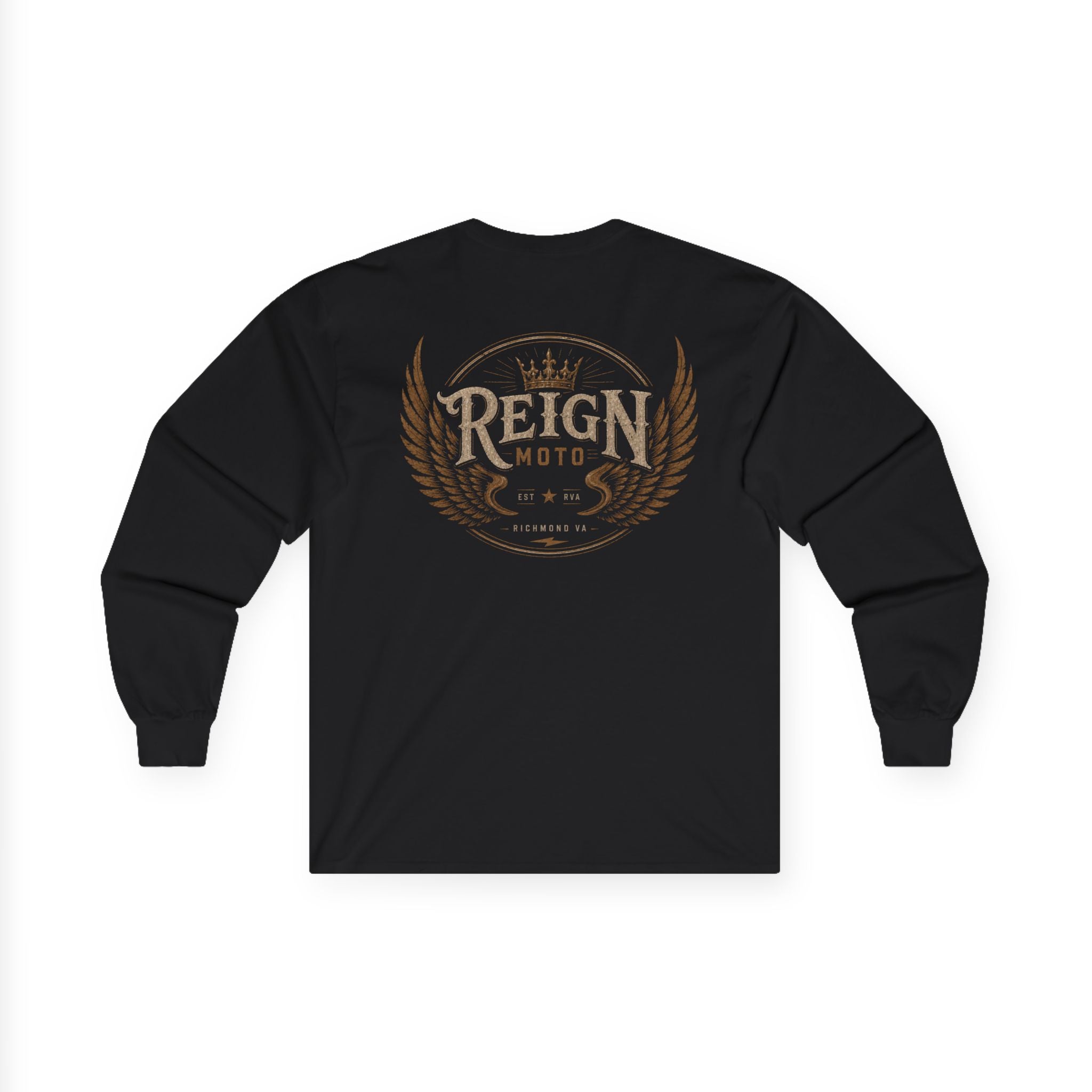 Long Sleeve Tee — Reign Moto Crest Graphic