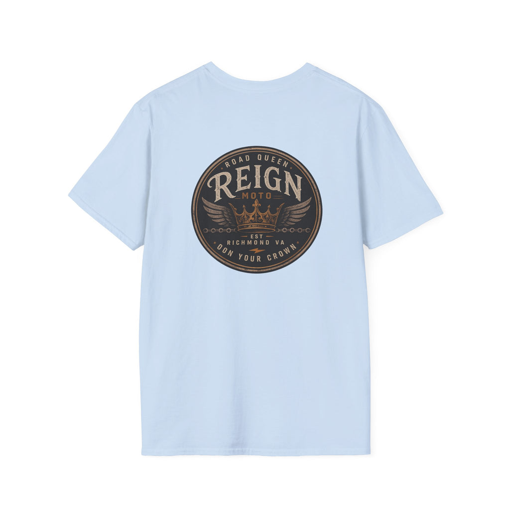 Reign Moto T‑Shirt — Crown Logo Motorcycle Tee