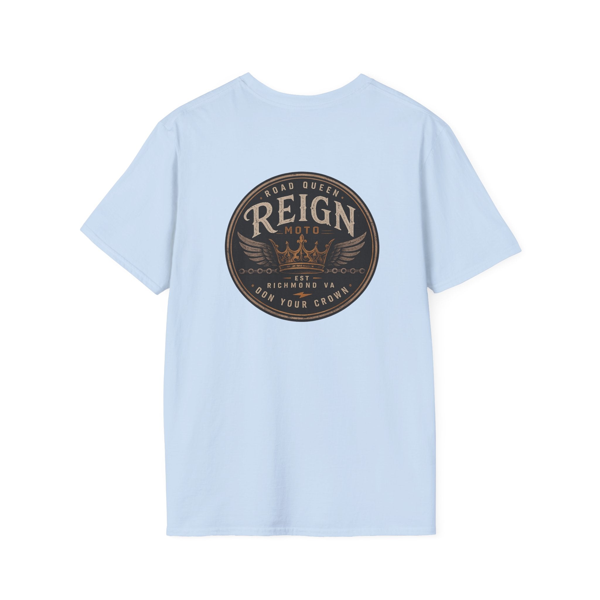 Reign Moto T‑Shirt — Crown Logo Motorcycle Tee