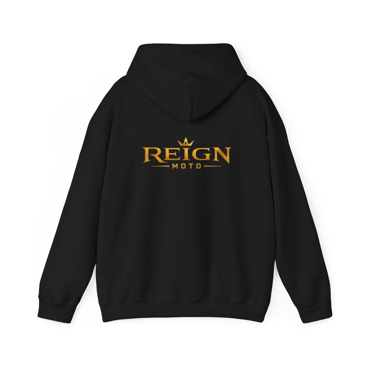 Reign Moto Logo Hoodie — Gold Crest Motorcycle Hoodie