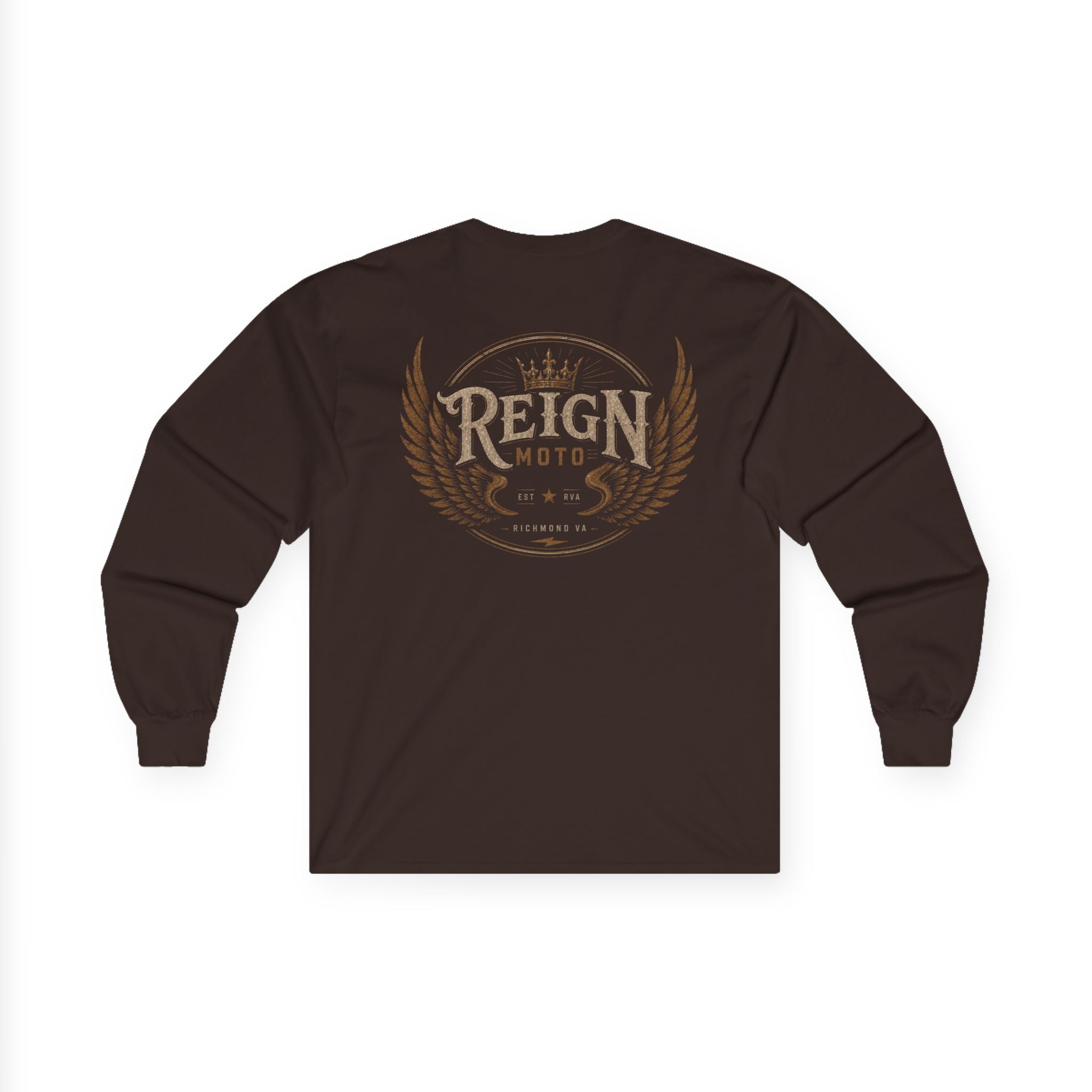 Long Sleeve Tee — Reign Moto Crest Graphic