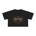 Reign Moto Women's Cropped Tee — Vintage Motorcycle Crest Crop Top