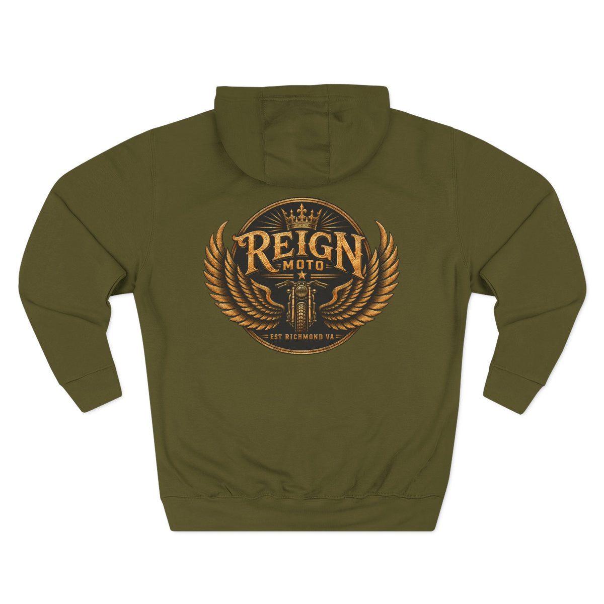 Reign Moto Vintage Crest Hoodie — Motorcycle Club Streetwear