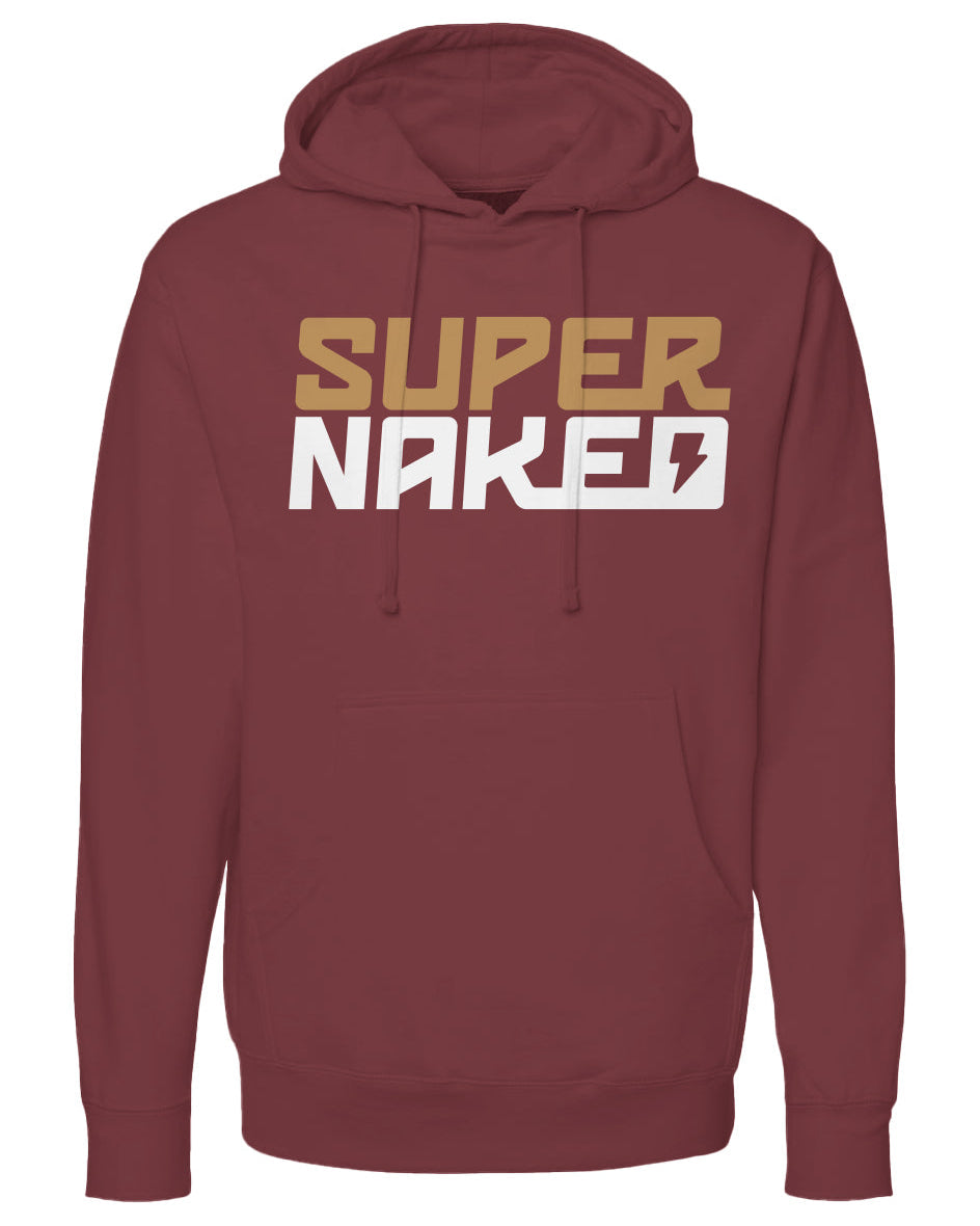 SUPERNAKED Stacked Gold Logo Hoodie