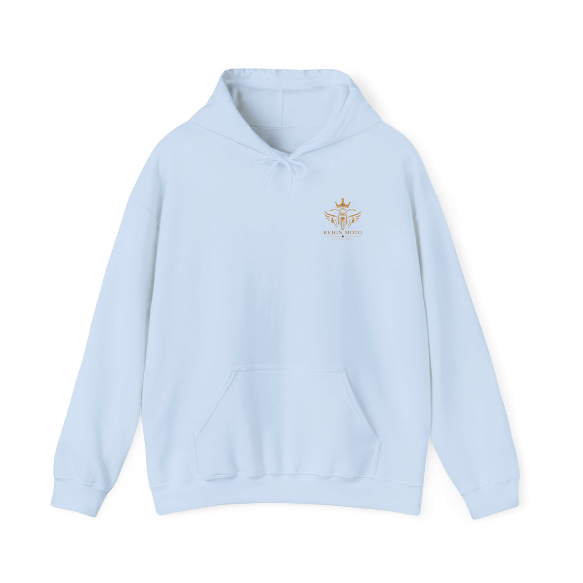 Reign Moto Logo Hoodie — Gold Crest Motorcycle Hoodie