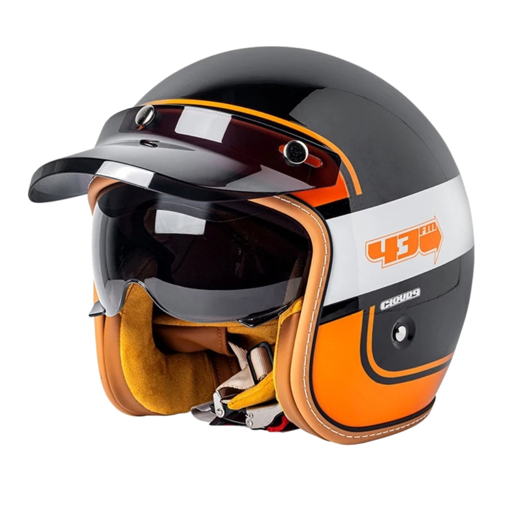 The Street Queen - Vintage Open Face Helmet - DOT & ECE Approved