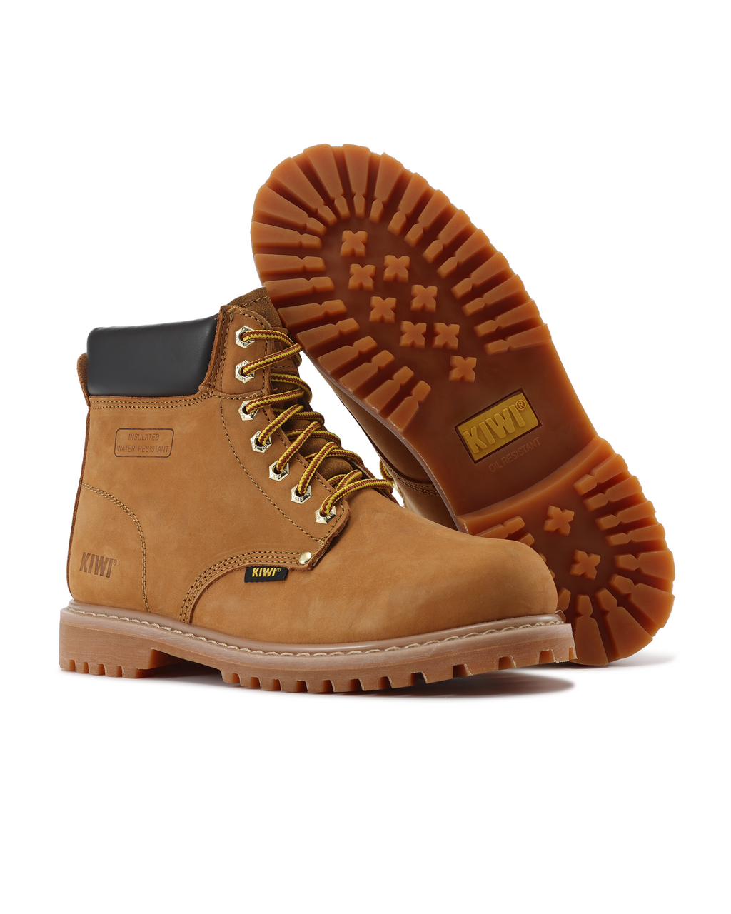 Kiwi Premium Wheat Nubuck 6" Water Resistant Boots