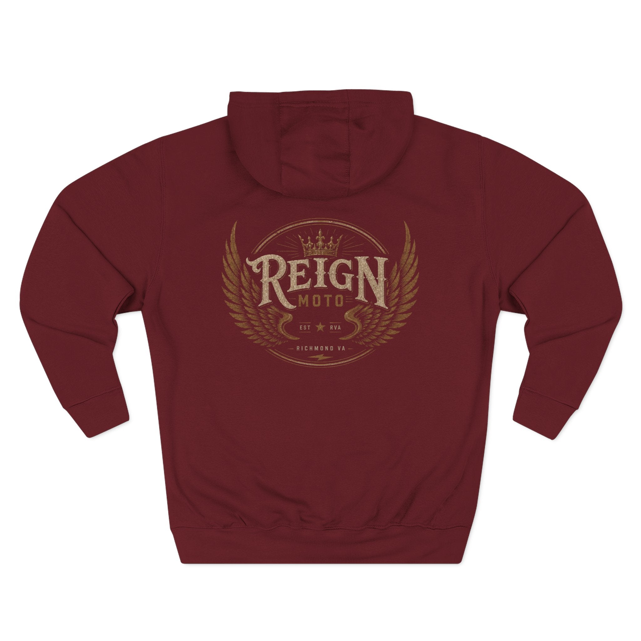 Reign Moto Vintage Crest Hoodie — Motorcycle Club Streetwear