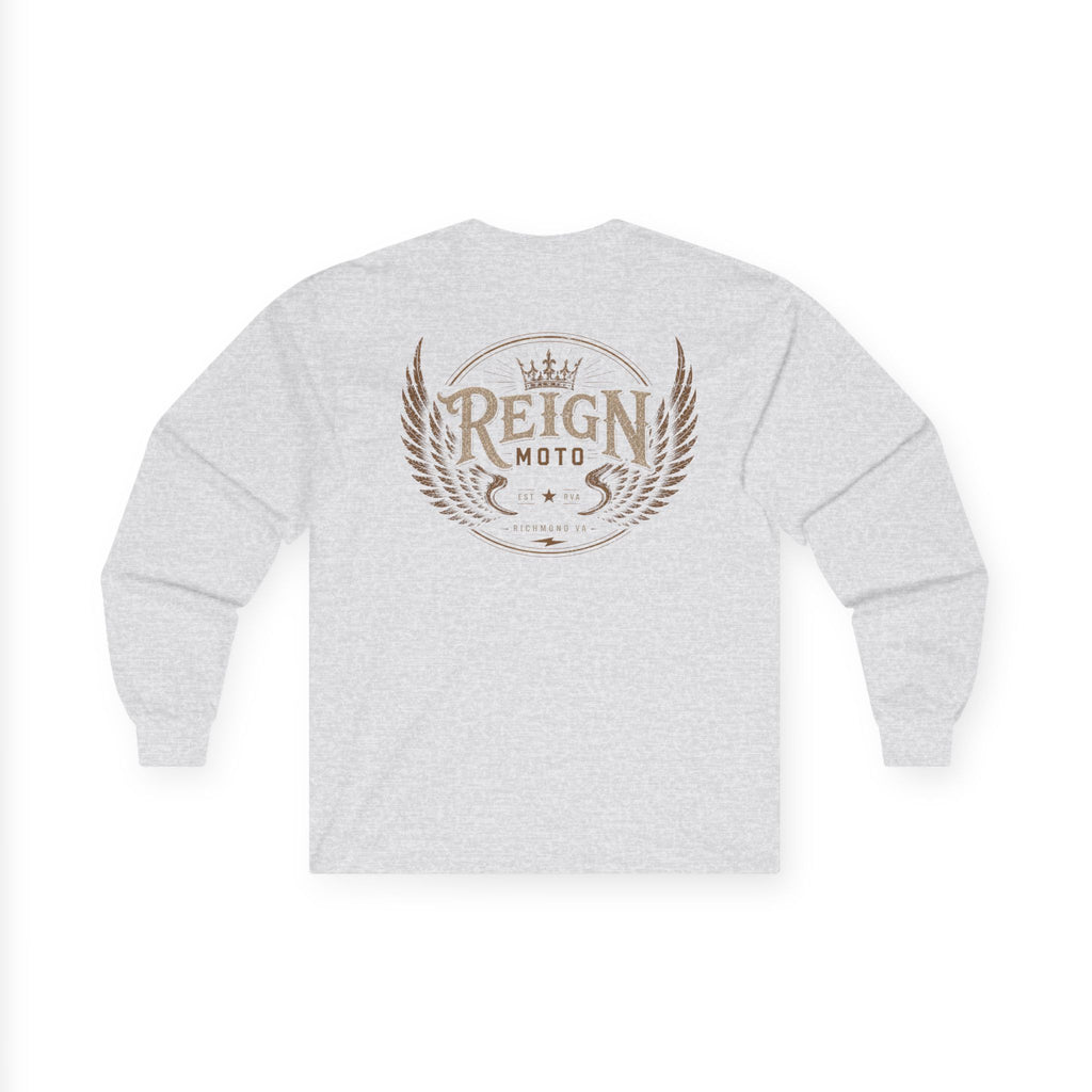 Long Sleeve Tee — Reign Moto Crest Graphic