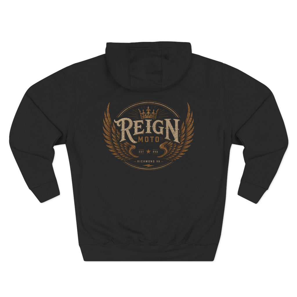 Reign Moto Vintage Crest Hoodie — Motorcycle Club Streetwear