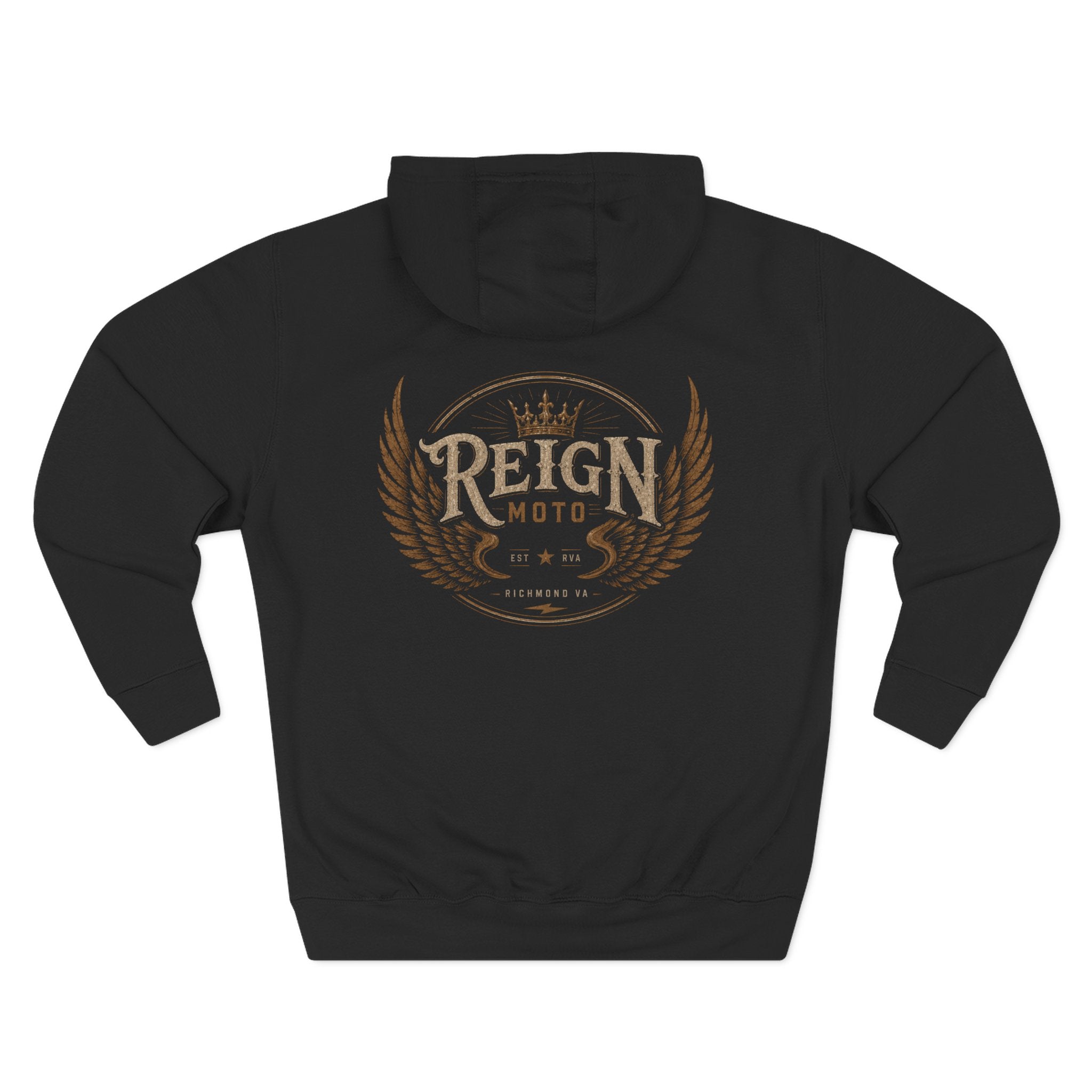 Reign Moto Vintage Crest Hoodie — Motorcycle Club Streetwear