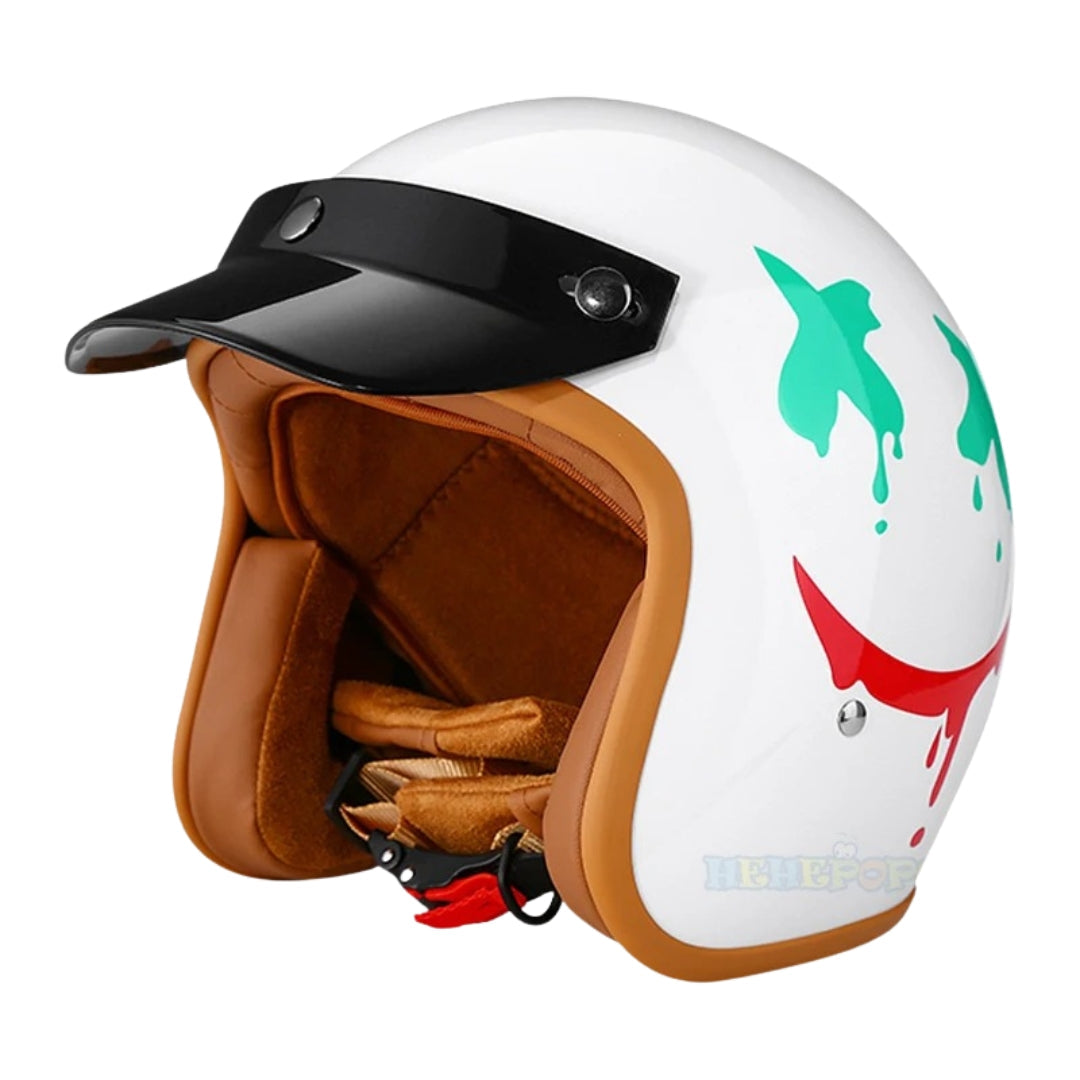The Street Queen - Vintage Open Face Helmet - DOT & ECE Approved