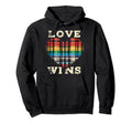 90S Grunge Plaid Heart Love Wins Gay Pride Hoodie