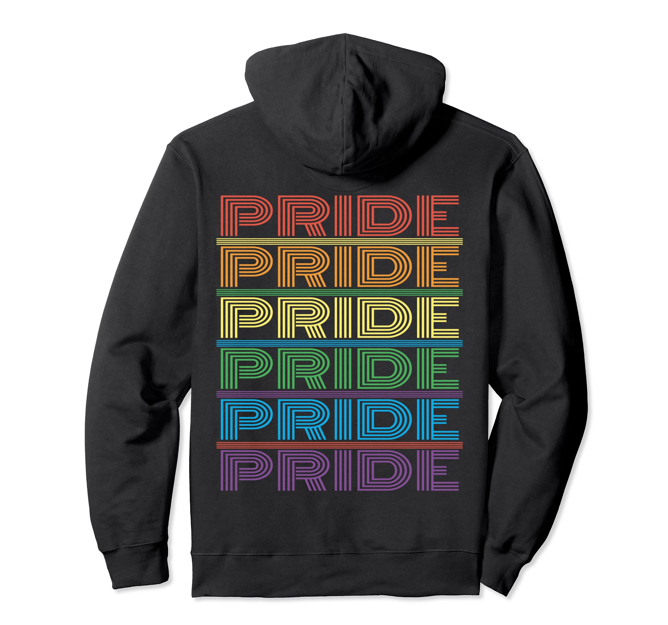 Lgbt Gay Lesbian Rainbow Pride Parade Hoodie - Minimalist Print for Adults