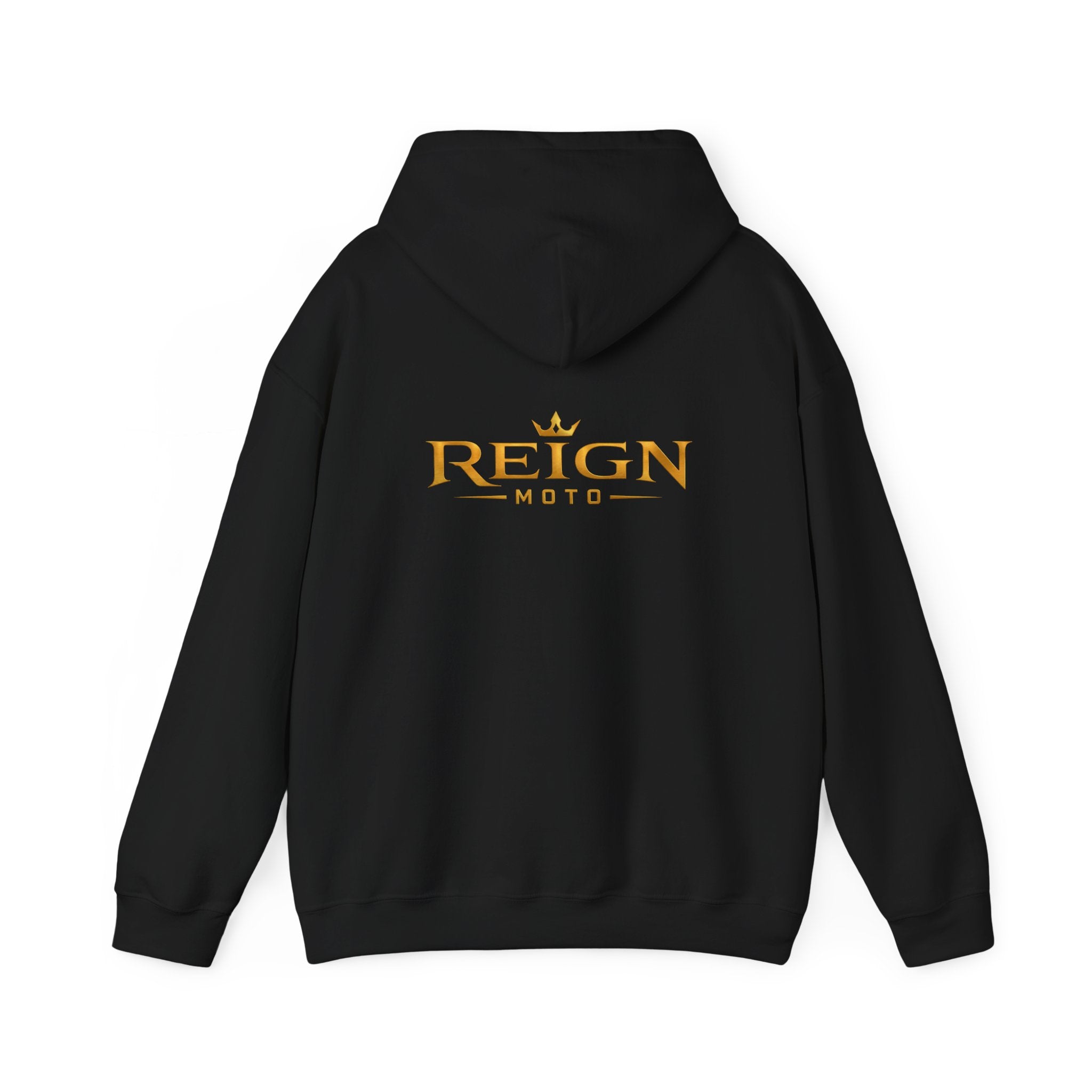 Reign Moto Logo Hoodie — Gold Crest Motorcycle Hoodie