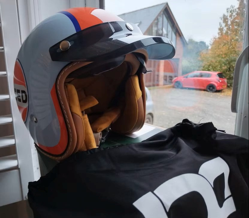 The Street Queen - Vintage Open Face Helmet - DOT & ECE Approved
