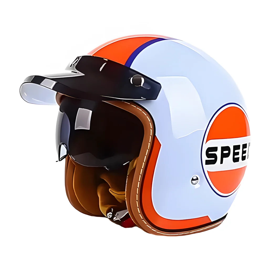The Street Queen - Vintage Open Face Helmet - DOT & ECE Approved