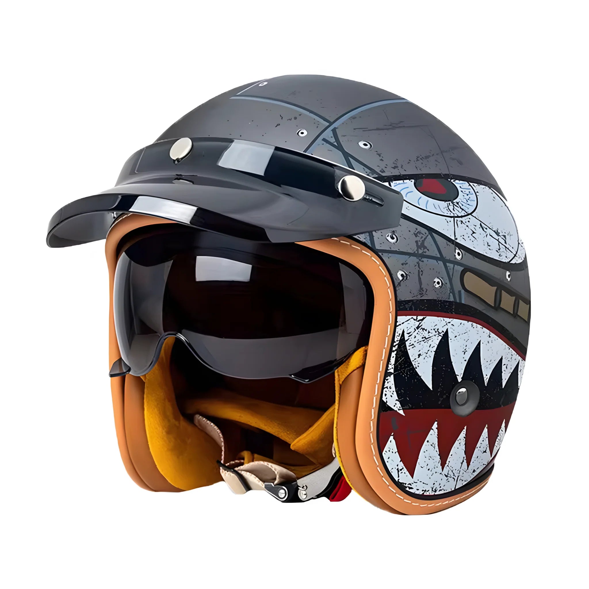 The Street Queen - Vintage Open Face Helmet - DOT & ECE Approved