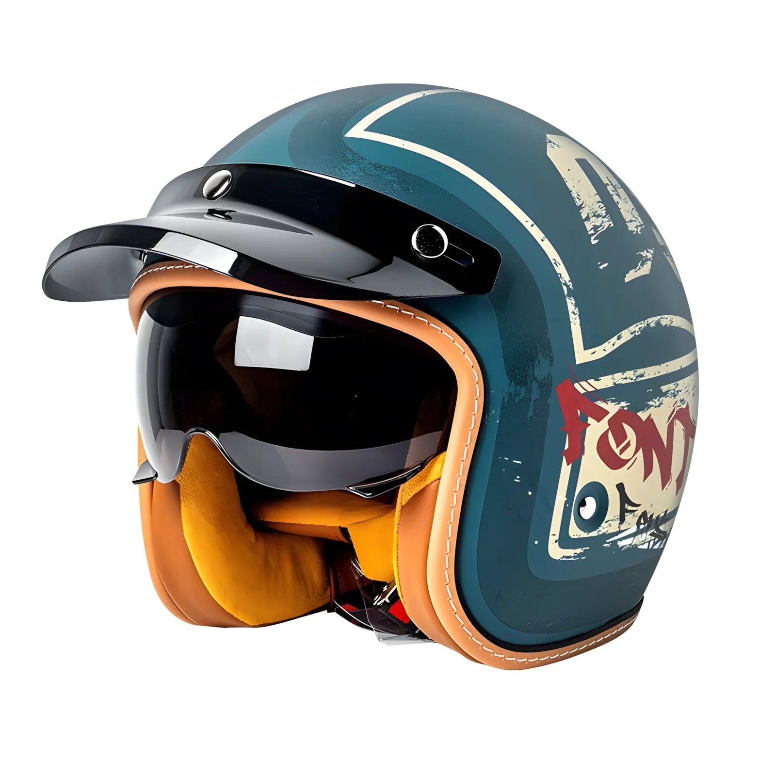 The Street Queen - Vintage Open Face Helmet - DOT & ECE Approved