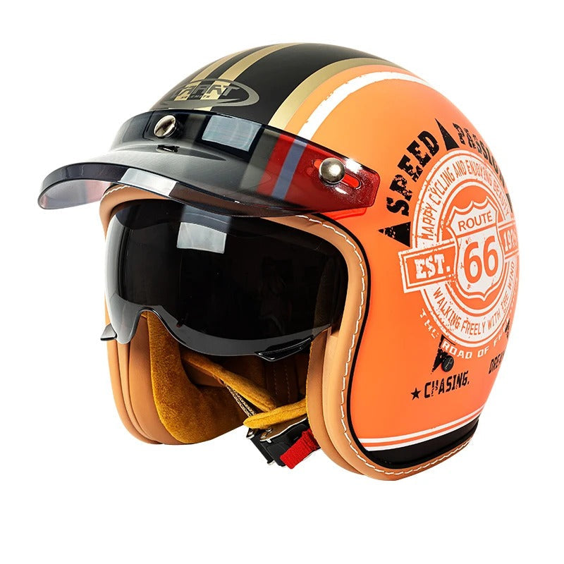 The Street Queen - Vintage Open Face Helmet - DOT & ECE Approved
