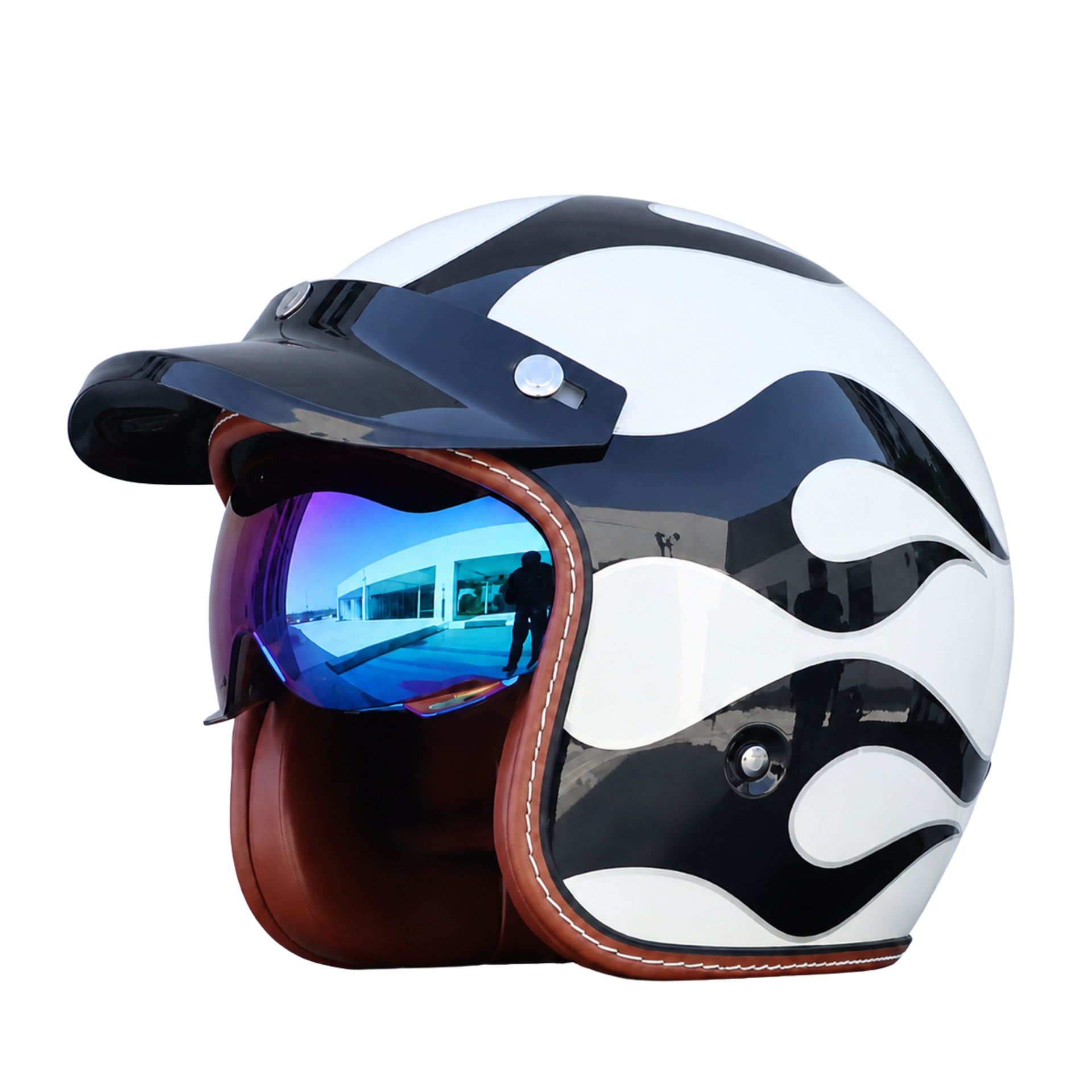 The Street Queen - Vintage Open Face Helmet - DOT & ECE Approved