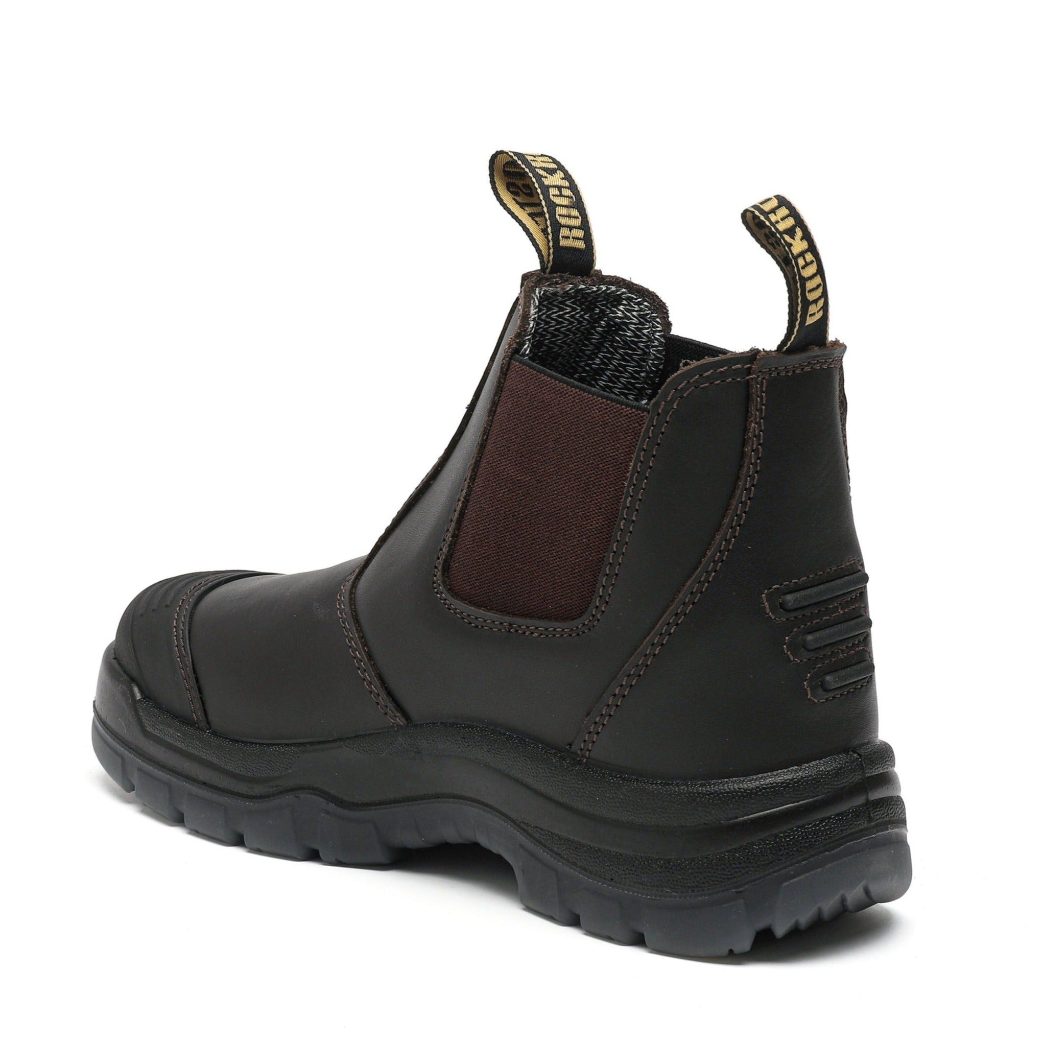 ROCKROOSTER Bakken Dark Brown 6 inch Pull on Leather Boots