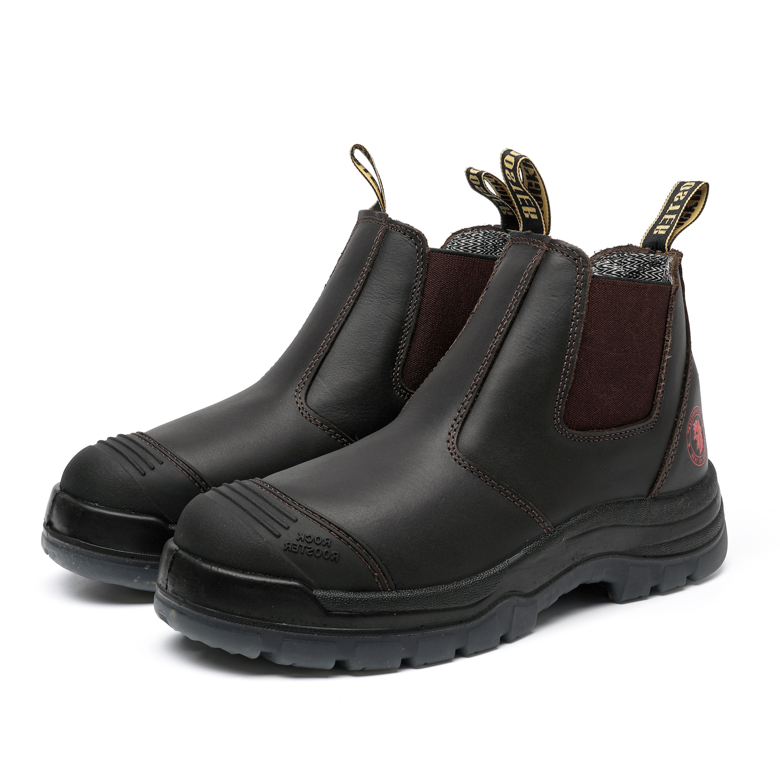 ROCKROOSTER Bakken Dark Brown 6 inch Pull on Leather Boots
