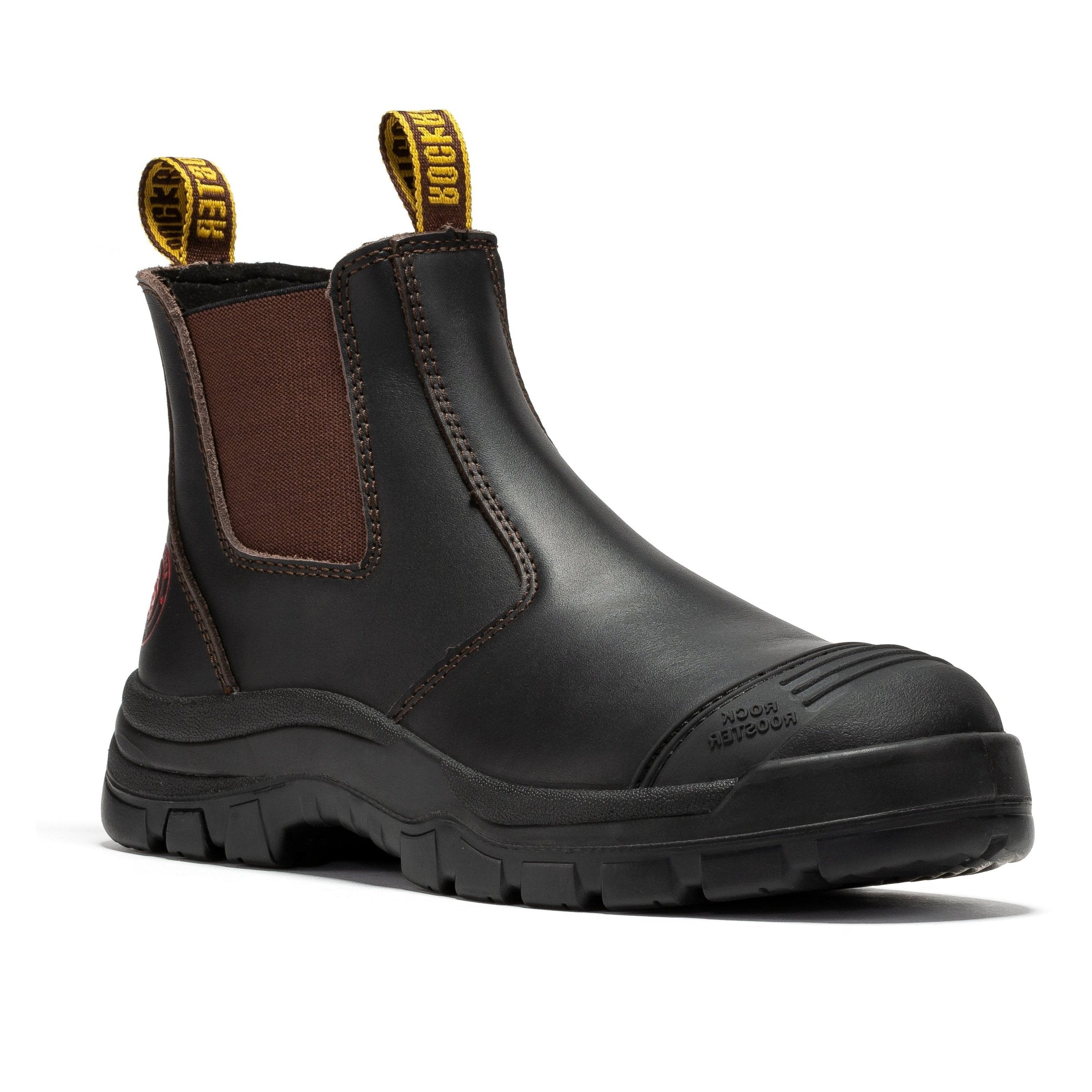 ROCKROOSTER Bakken Dark Brown 6 inch Pull on Leather Boots