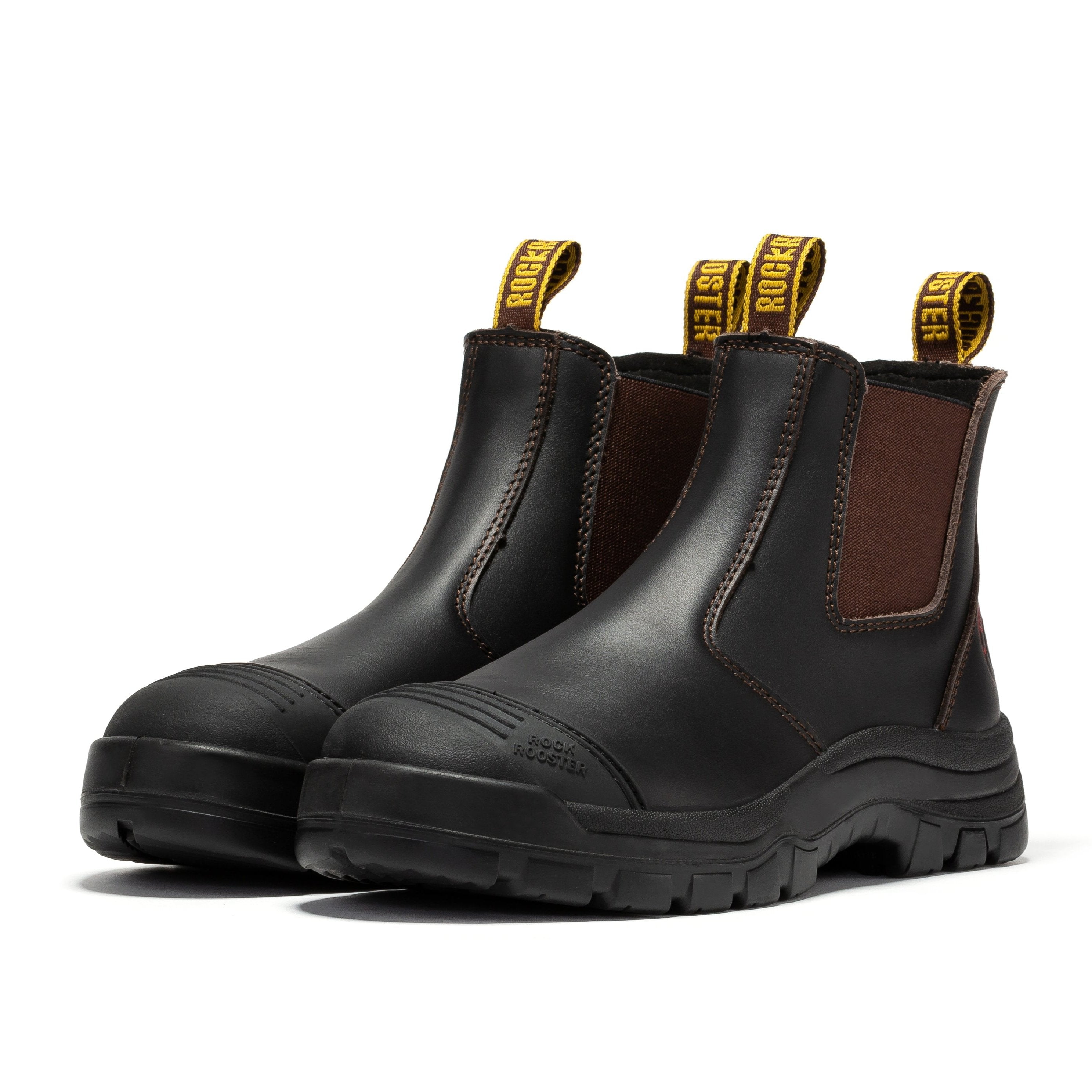 ROCKROOSTER Bakken Dark Brown 6 inch Pull on Leather Boots