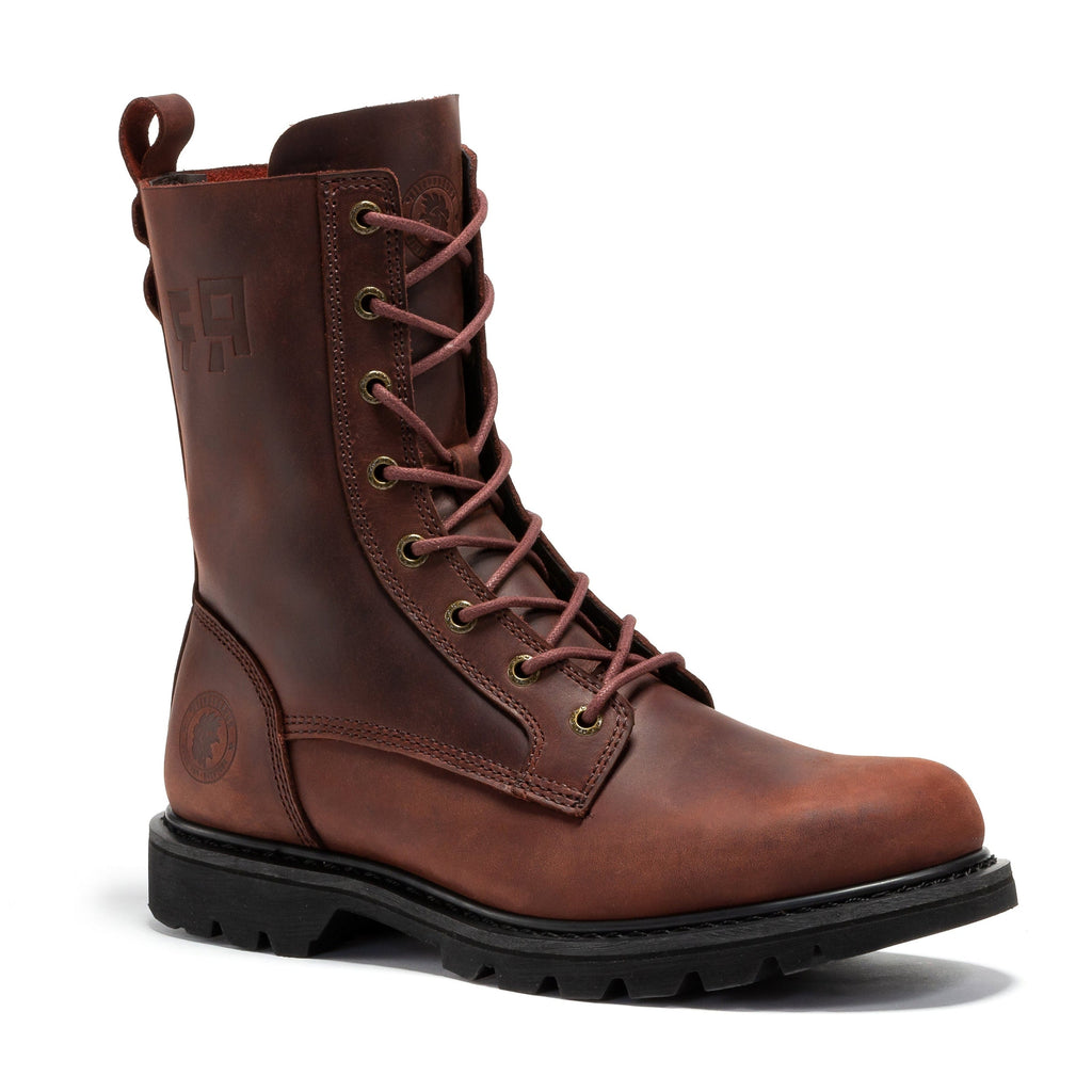 ROCKROOSTER Mantua 8 inch Zip-sided Soft Toe Lug Sole Work Boots SAP130