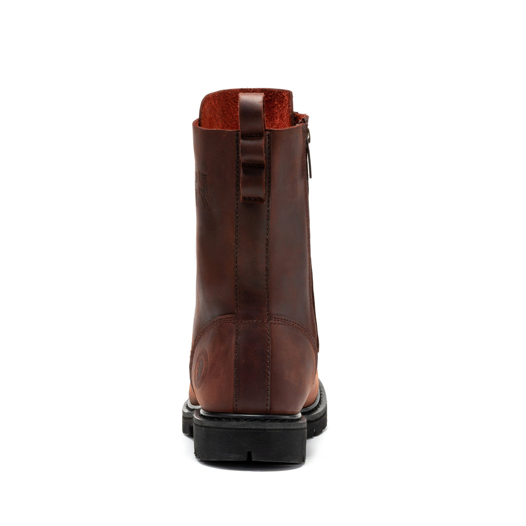 ROCKROOSTER Mantua 8 inch Zip-sided Soft Toe Lug Sole Work Boots SAP130