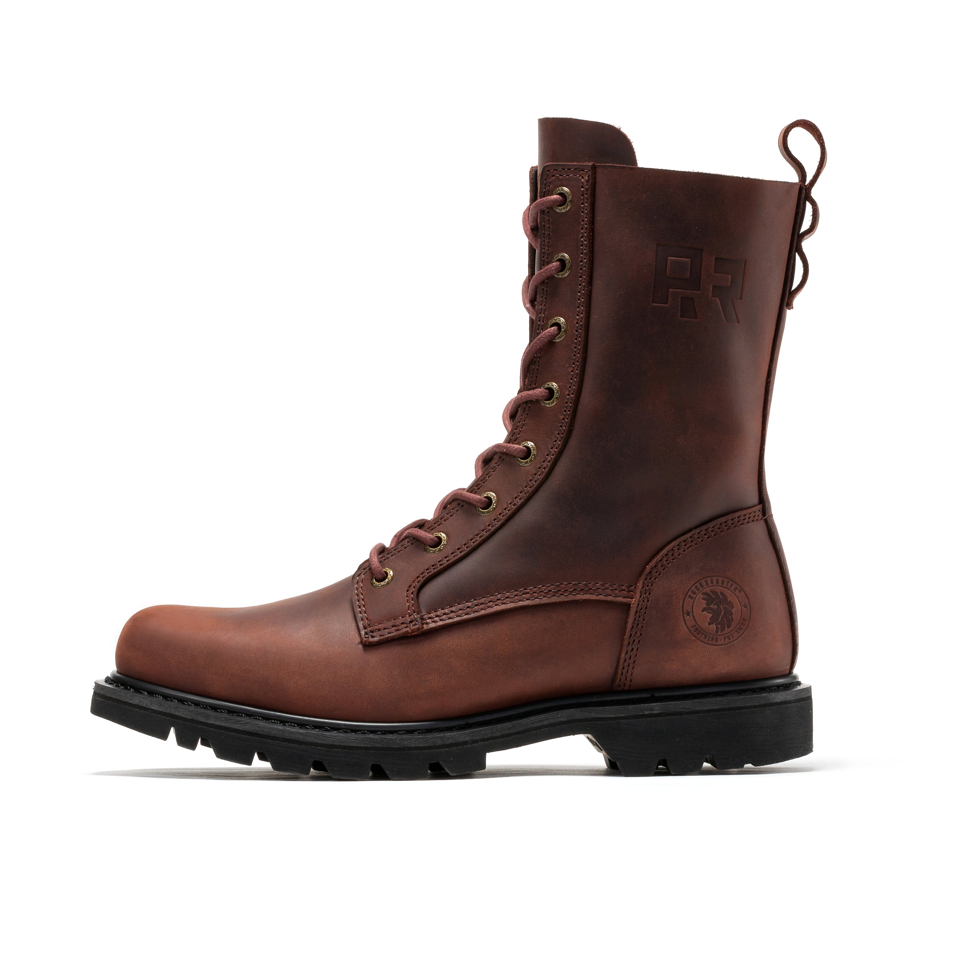 ROCKROOSTER Mantua 8 inch Zip-sided Soft Toe Lug Sole Work Boots SAP130