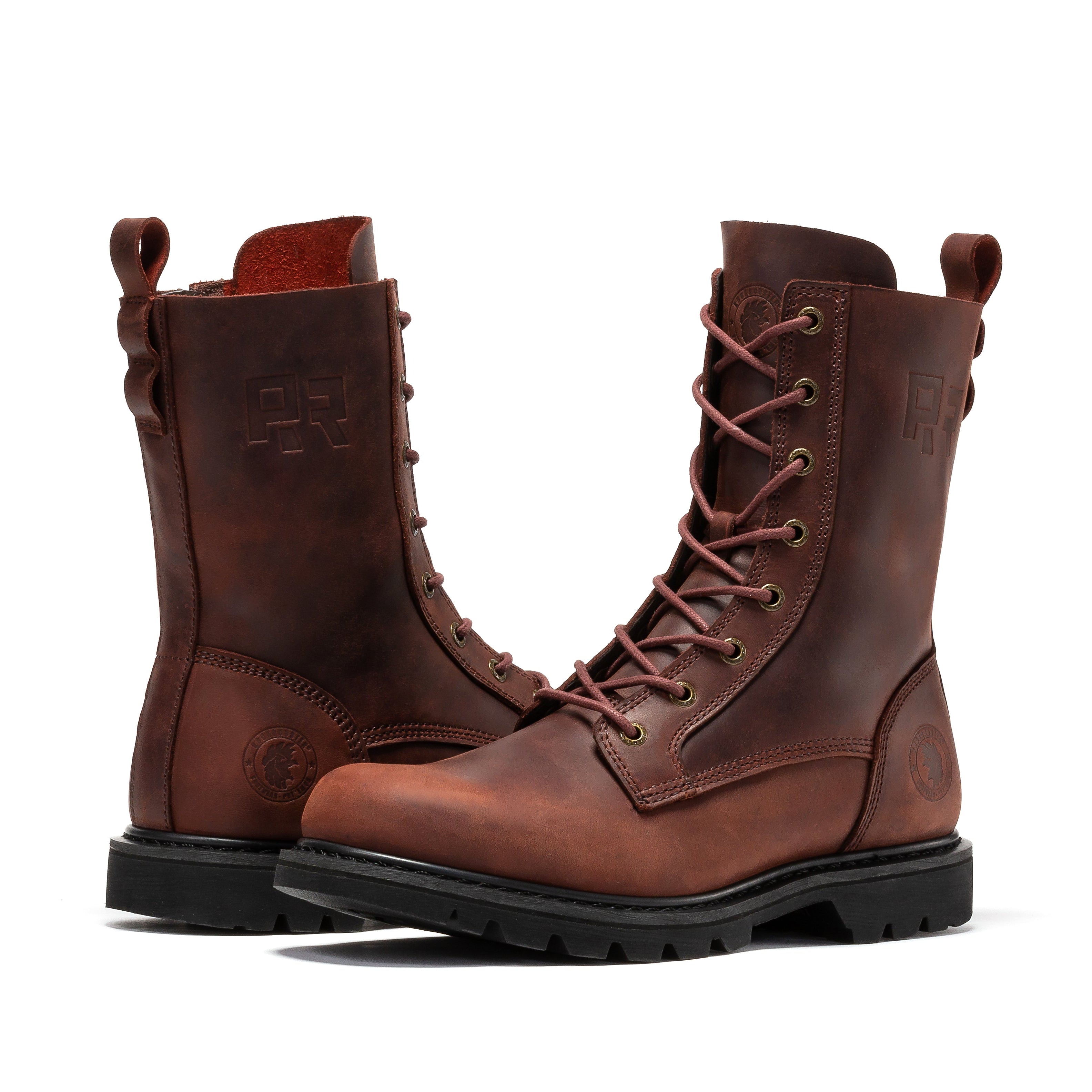 ROCKROOSTER Mantua 8 inch Zip-sided Soft Toe Lug Sole Work Boots SAP130