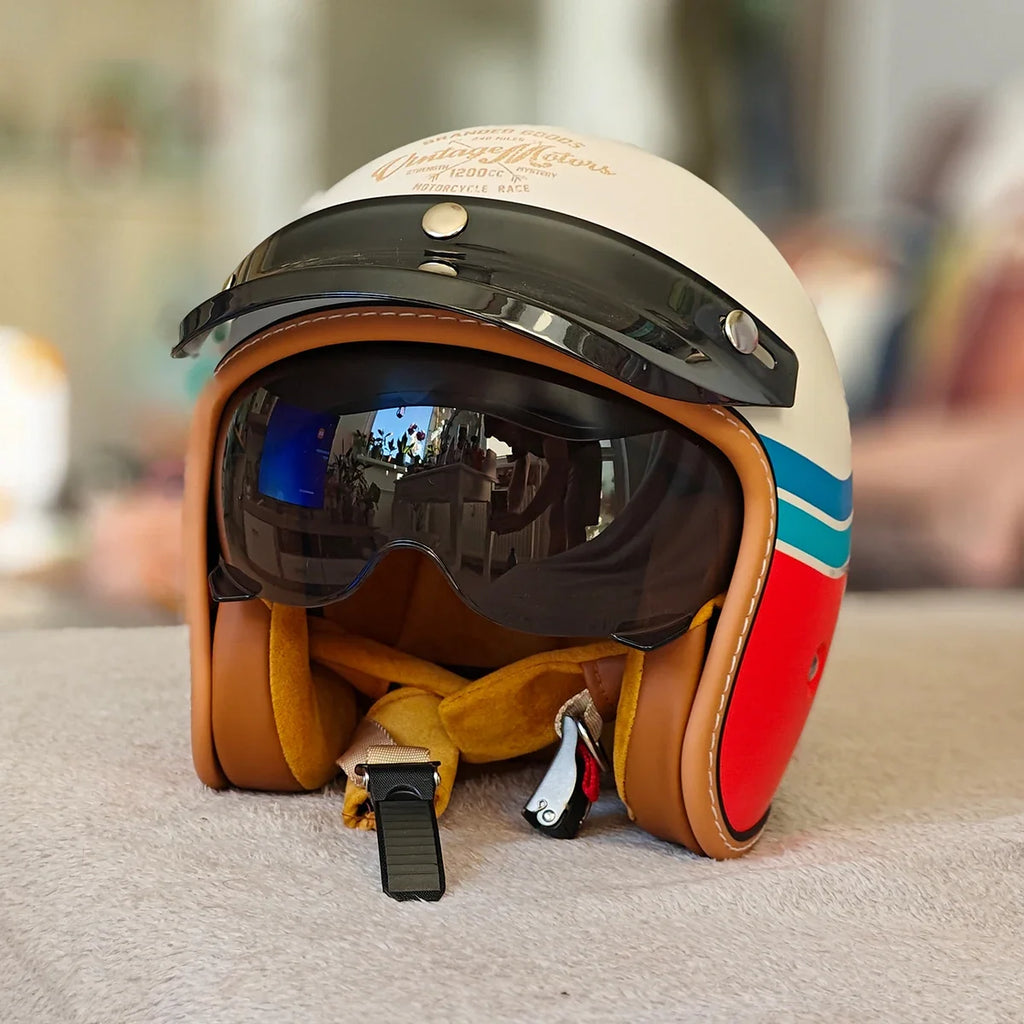 The Street Queen - Vintage Open Face Helmet - DOT & ECE Approved