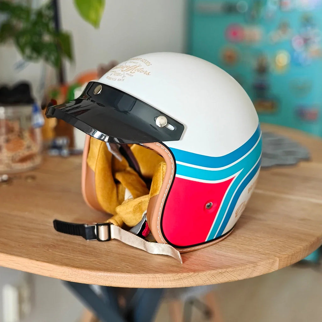 The Street Queen - Vintage Open Face Helmet - DOT & ECE Approved
