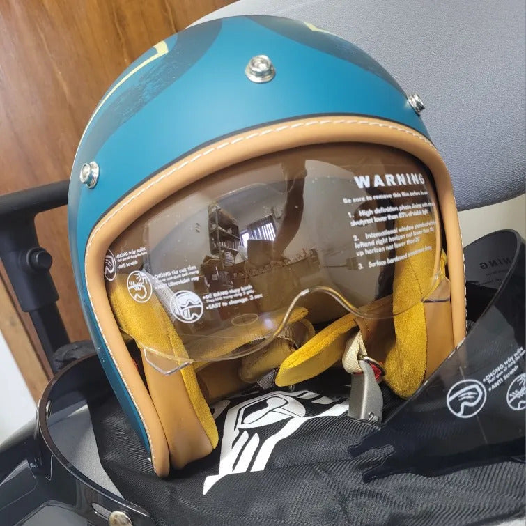 The Street Queen - Vintage Open Face Helmet - DOT & ECE Approved