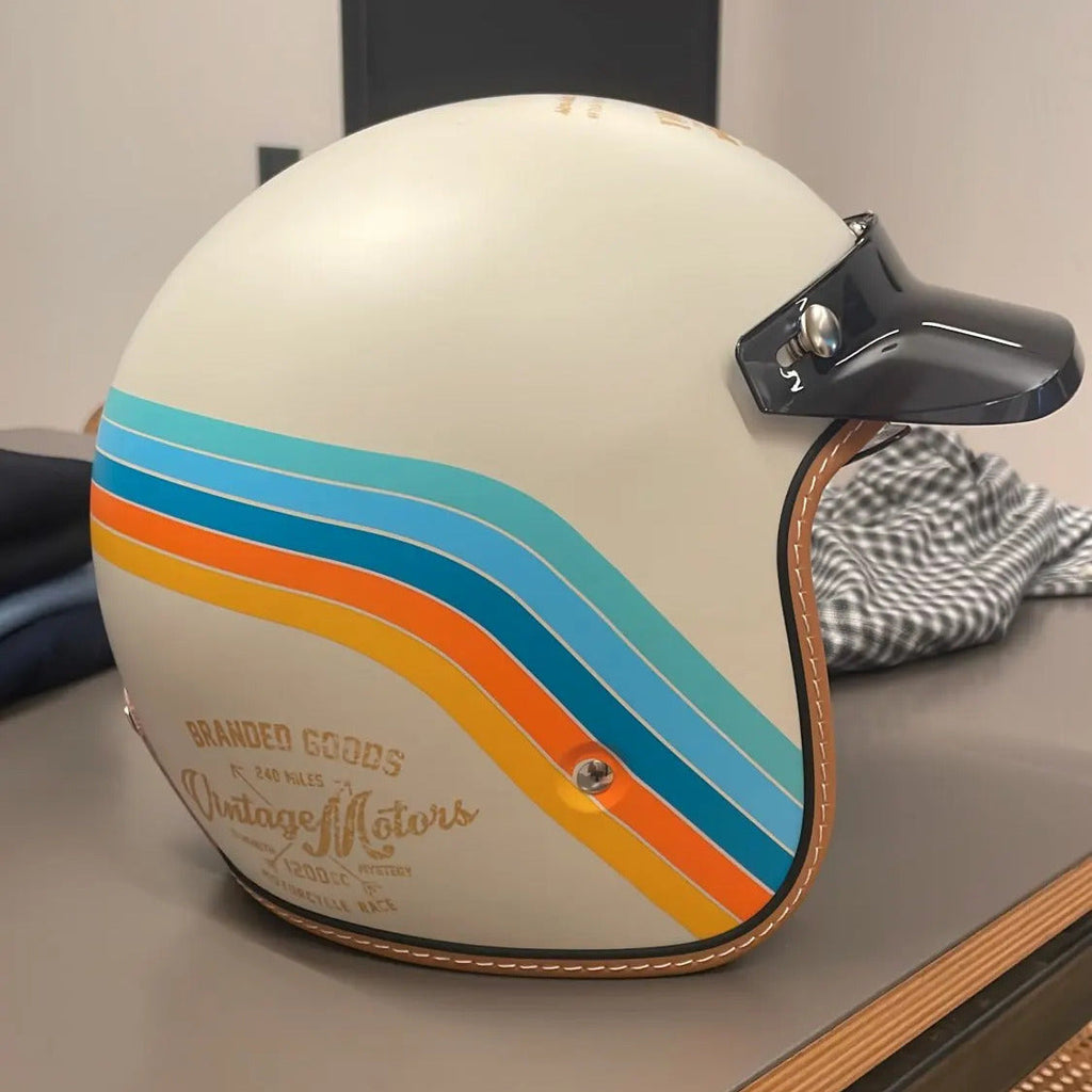 The Street Queen - Vintage Open Face Helmet - DOT & ECE Approved