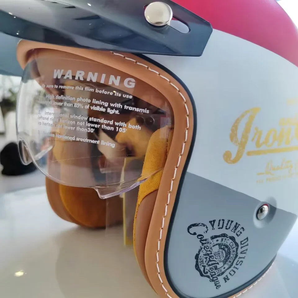 The Street Queen - Vintage Open Face Helmet - DOT & ECE Approved