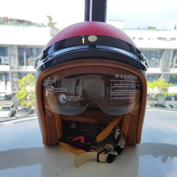 The Street Queen - Vintage Open Face Helmet - DOT & ECE Approved